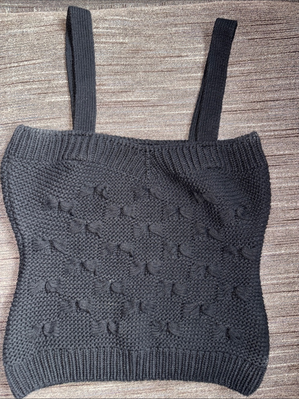 Black Knit Tank Top